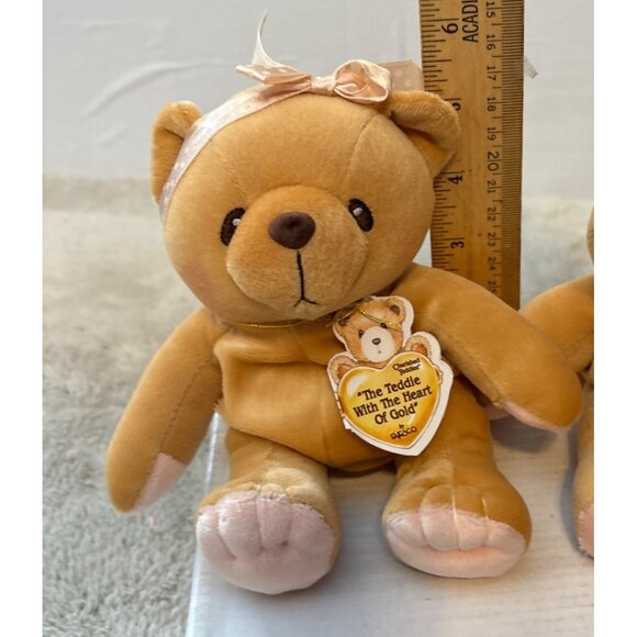Cherished Teddies Plush Pair 1999 Beige Bears W/ Ribbons & Tags Jacki Karen - Picture 6 of 6